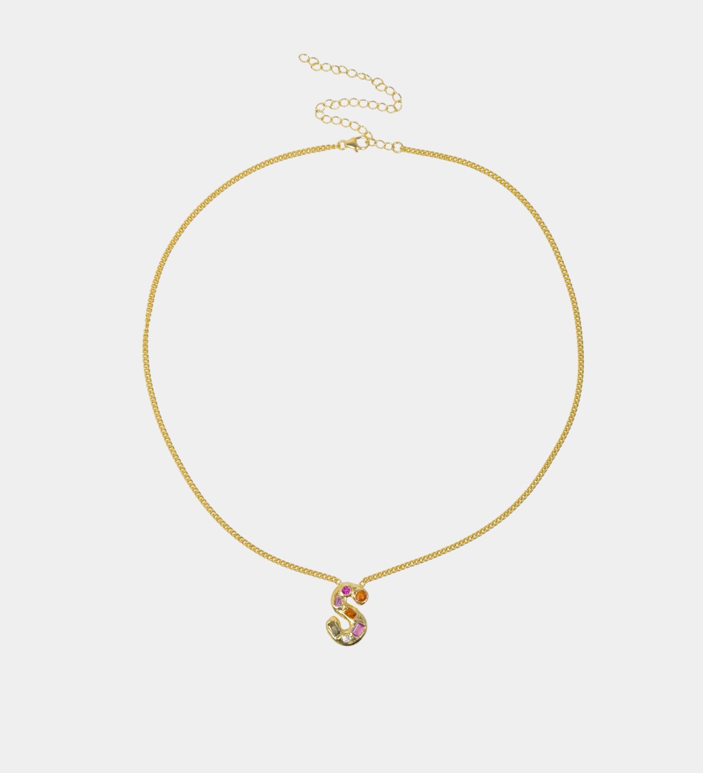 Sapphire Alphabet Necklace