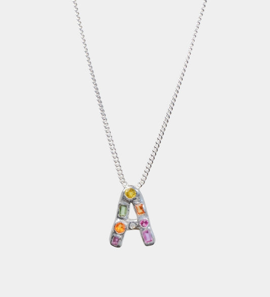 Sapphire Alphabet Necklace