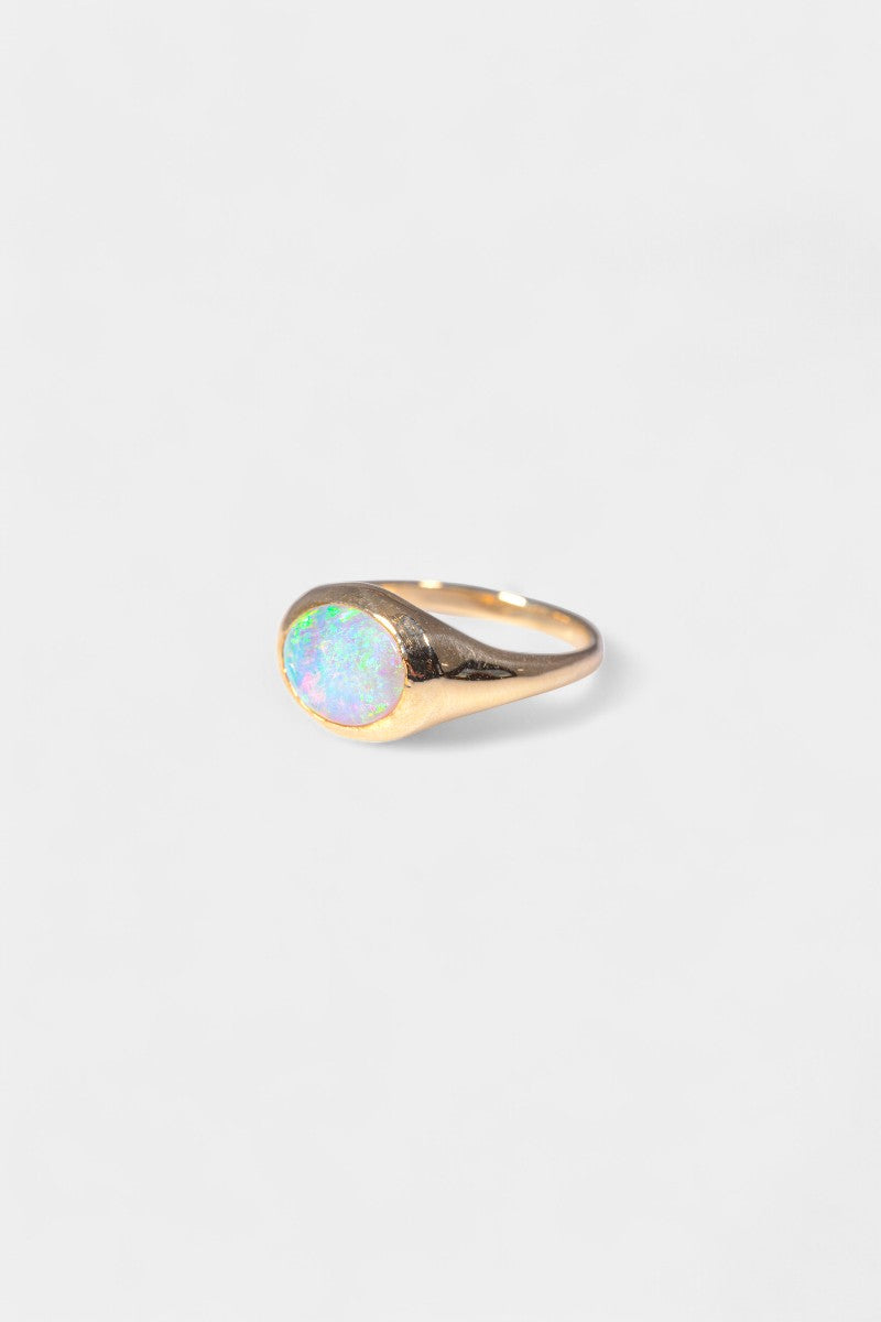 Aussie Opal Ring - White