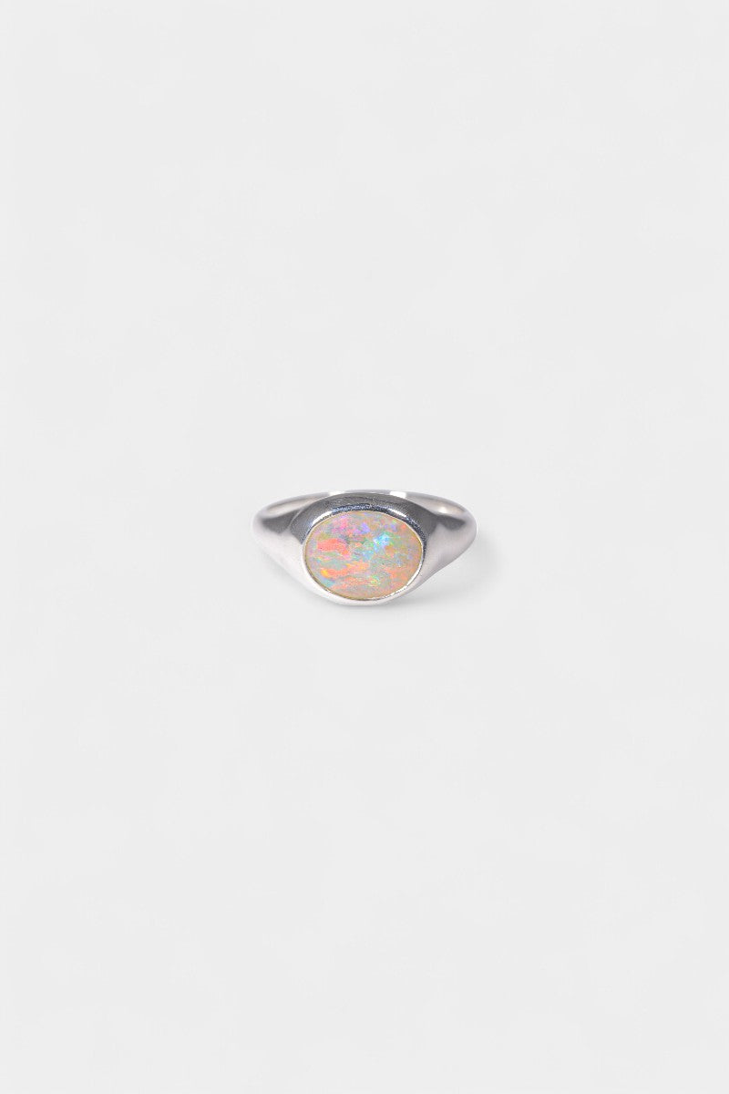 Aussie Opal Ring - White