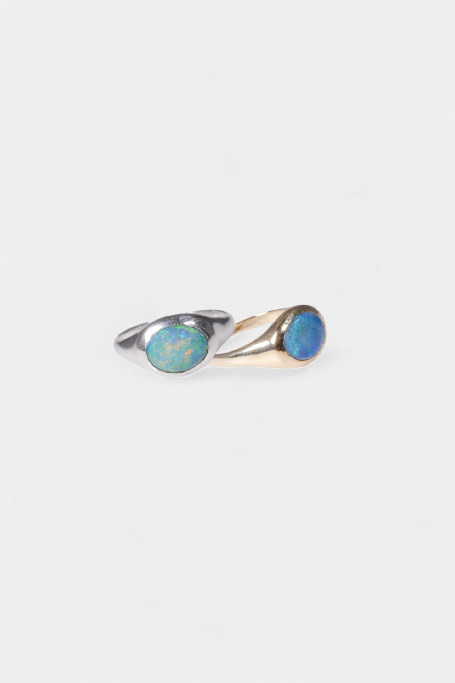 Aussie Opal Ring - Bright Blue