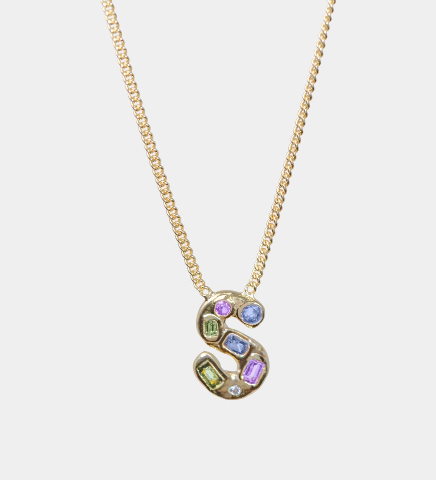 Sapphire Alphabet Necklace
