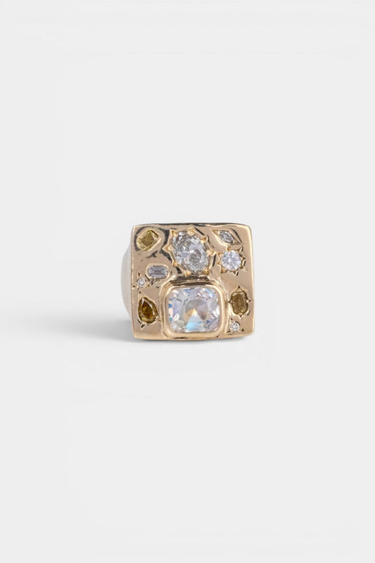Boom Box Signet Ring