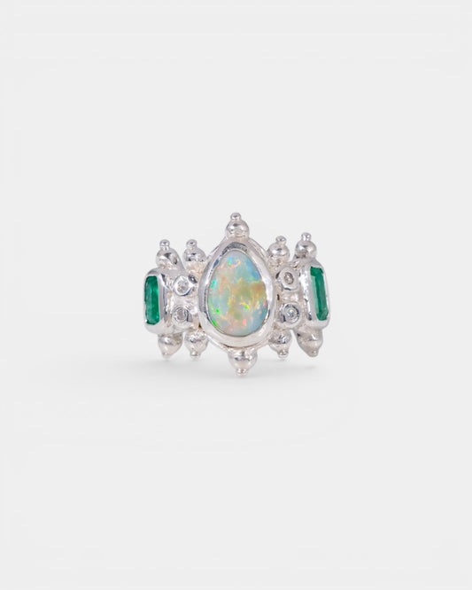 Buttermilk Crown Ring