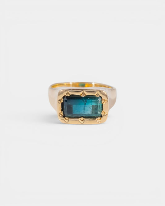 Sour Blue Signet Ring