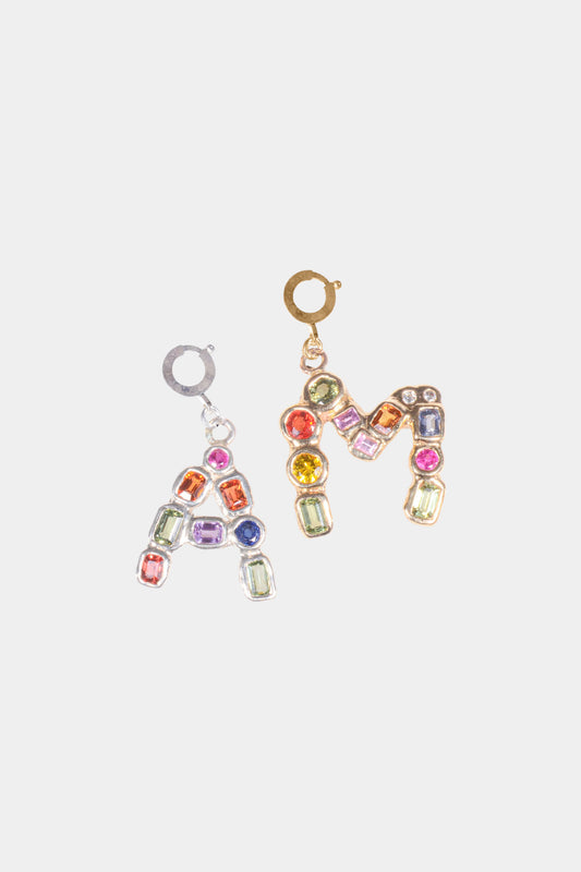 Sapphire Alphabet Charm