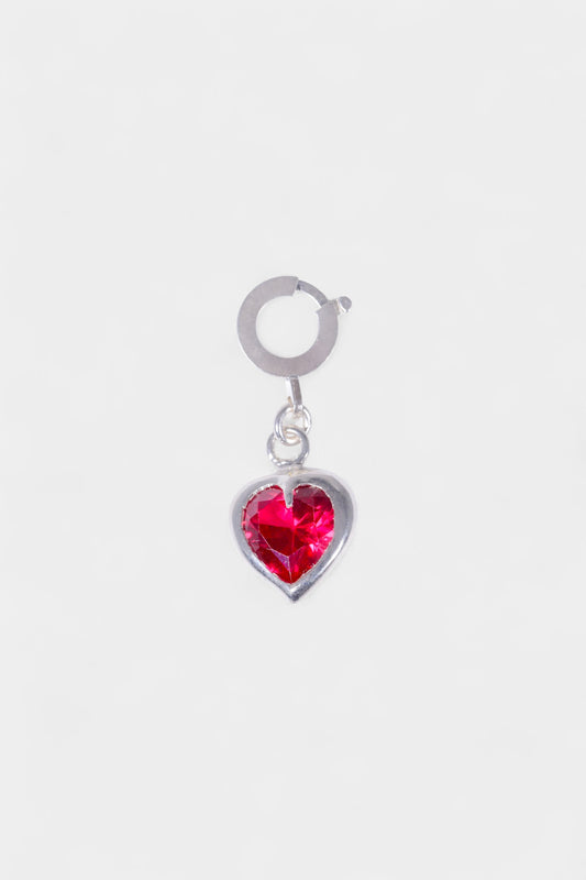 Ruby Heart Charm